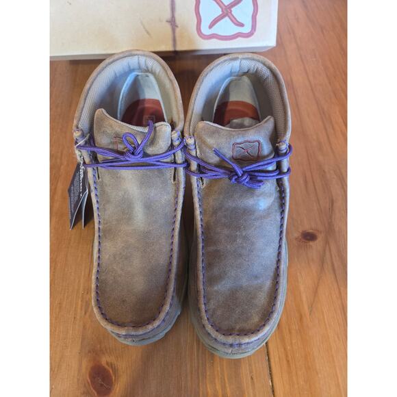 Twisted X Womens Chukka Driving Moccasins Size 11 In Bomber Brown Leather NWT!!! - Picture 3 of 8